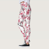 Fijn kersenbloesempatroon leggings (Links)