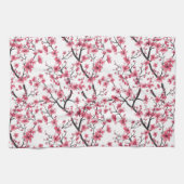 Fijn kersenbloesempatroon theedoek (Horizontaal)