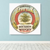 Fijn koper gedistilleerde Bourbon whisky. Canvas Afdruk (Insitu (Houten vloer))