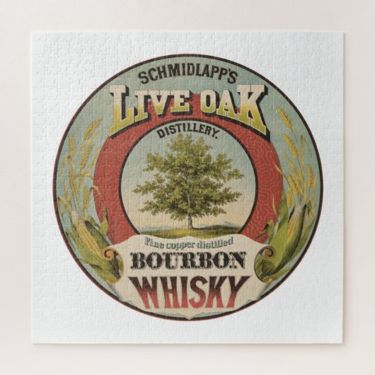 Fijn koper gedistilleerde Bourbon whisky. Legpuzzel (Verticaal)