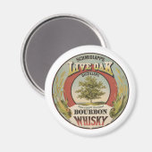 Fijn koper gedistilleerde Bourbon whisky. Magneet (Voorkant / Achterkant)