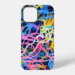 Fijn kunst achtergrond. Naadloos patroon met grung iPhone 12 Hoesje