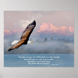 Fijn Kunst Blank met vleugels als adelaars Poster