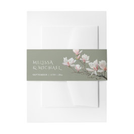 Fijn Kunst Magnolia Bruiloft Uitnodigingen Wikkel