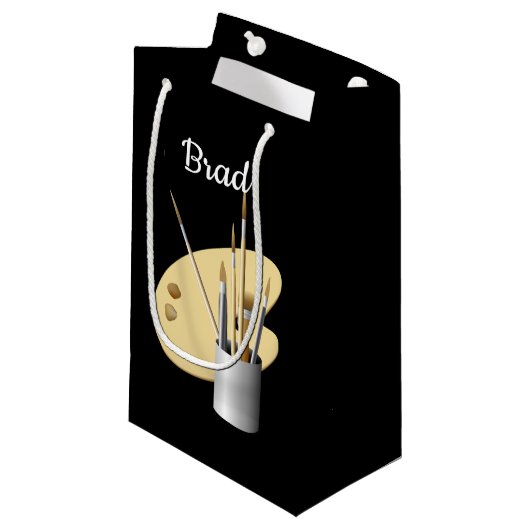 Fijn Kunstpalet en penselen op maat Klein Cadeauzakje (Voorkant Gekanteld)