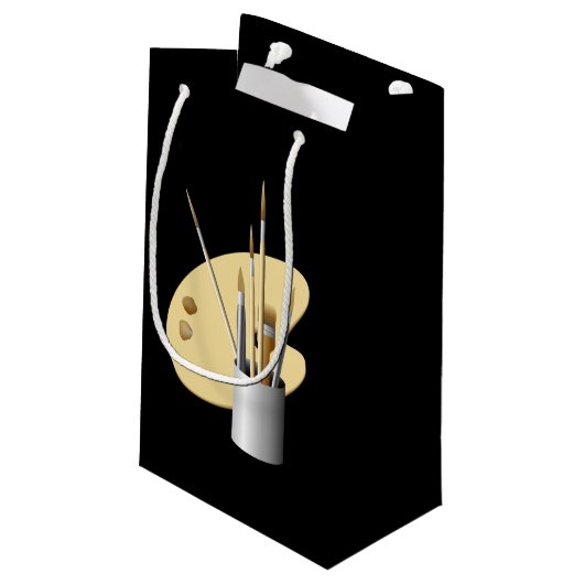 Fijn Kunstpalet en penselen op maat Klein Cadeauzakje (Achterkant Gekanteld)