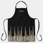 Fijn Kunstpalet en penselen op maat Schort (Voorkant)