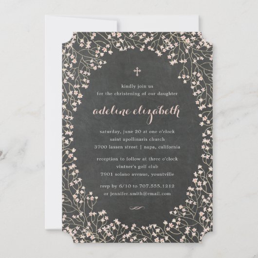 Fijn Lijst | Uitnodiging voor doop of doopsel (Voorkant)