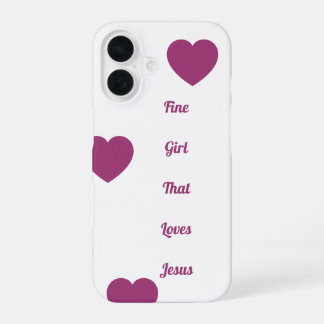 "Fijn meisje dat van Jezus houdt" Telefoonhoesje, iPhone 16 Hoesje