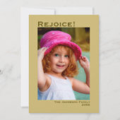 Fijn! Minimaliserende Gold-foto met Kerstmis Feestdagenkaart (Voorkant)