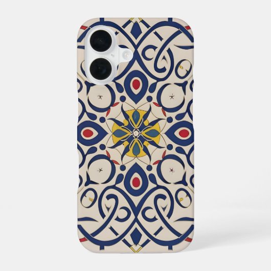 fijn mozaïek, Mandala Patroon iPhone 16 Hoesje (Achterkant)