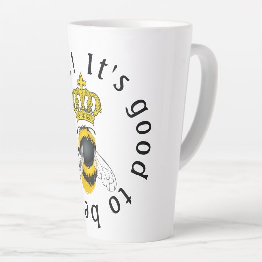 Fijn om de koningin te zijn. latte mok (Rechterhoek)