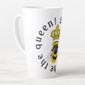 Fijn om de koningin te zijn. latte mok (Linkerhoek)