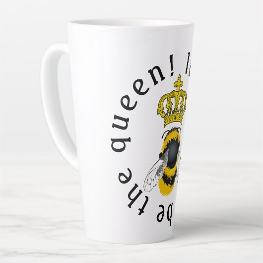 Fijn om de koningin te zijn. latte mok (Linkerhoek)