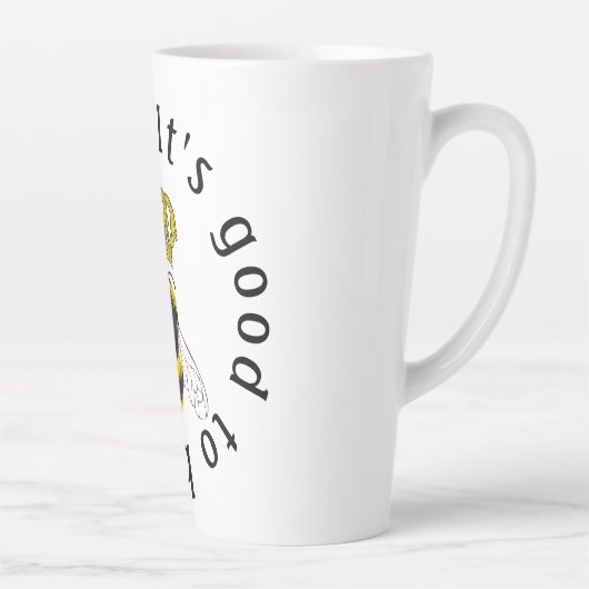 Fijn om de koningin te zijn. latte mok (Rechts)