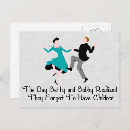 Fijn om kindvrij te zijn briefkaart (Voorkant / Achterkant)