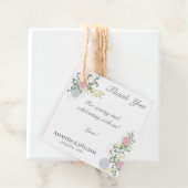 Fijn opgebloeide bruiloft bedankjes labels (In situ)