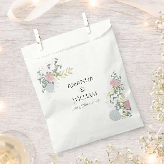 Fijn opgebloeide bruiloft bedankzakje (Geknipt)
