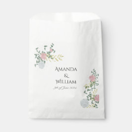Fijn opgebloeide bruiloft bedankzakje