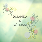 Fijn opgebloeide bruiloft raamsticker (Vel 3)