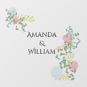 Fijn opgebloeide bruiloft raamsticker (Vel)