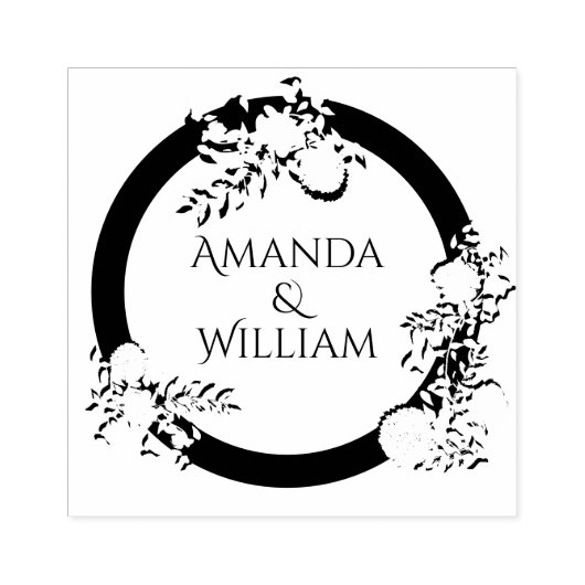 Fijn opgebloeide bruiloft rubberstempel (Afrduk)