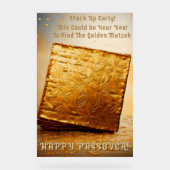 Fijn Pascha! Golden Matzah Acryl Bord (Voorkant)