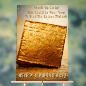 Fijn Pascha! Golden Matzah Acryl Bord (Neutraal)