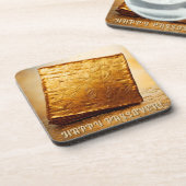 Fijn Pascha! Golden Matzah Bier Onderzetter (Linkerzijde)