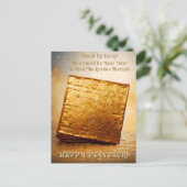 Fijn Pascha! Golden Matzah Briefkaart (Staand voorkant)