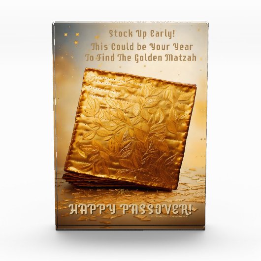 Fijn Pascha! Golden Matzah Fotoblokken (Voorkant)