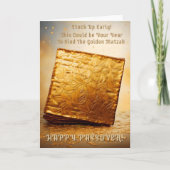 Fijn Pascha! Golden Matzah Kaart (Voorkant)