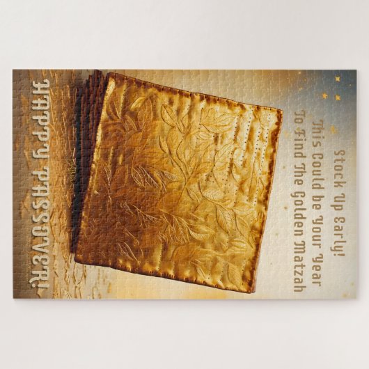 Fijn Pascha! Golden Matzah Legpuzzel (Horizontaal)