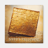 Fijn Pascha! Golden Matzah Magneet (Voorkant)