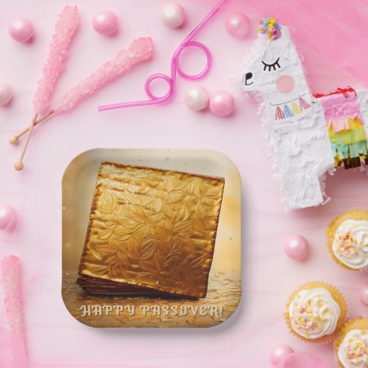 Fijn Pascha! Golden Matzah Papieren Bordje (Feest)
