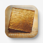 Fijn Pascha! Golden Matzah Papieren Bordje (Voorkant)