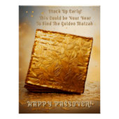 Fijn Pascha! Golden Matzah Perfect Poster (Voorkant)