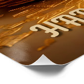 Fijn Pascha! Golden Matzah Perfect Poster (Hoek)