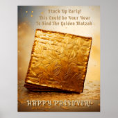 Fijn Pascha! Golden Matzah Poster (Voorkant)