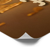 Fijn Pascha! Golden Matzah Poster (Hoek)