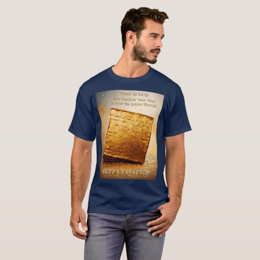 Fijn Pascha! Golden Matzah T-shirt (Voorkant volledig)