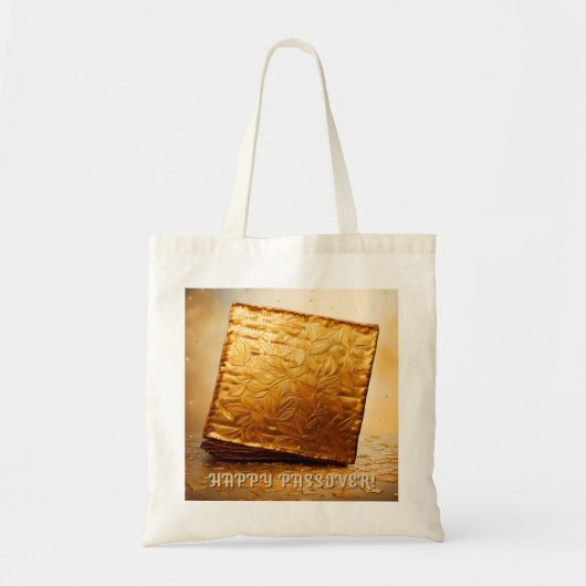 Fijn Pascha! Golden Matzah Tote Bag (Voorkant)