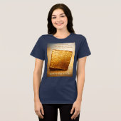 Fijn Pascha! Golden Matzah Tri-Blend Shirt (Voorkant volledig)