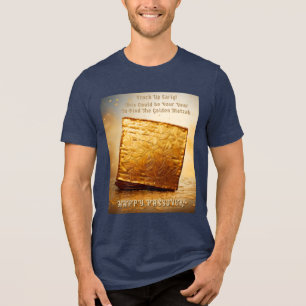 Fijn Pascha! Golden Matzah Tri-Blend Shirt