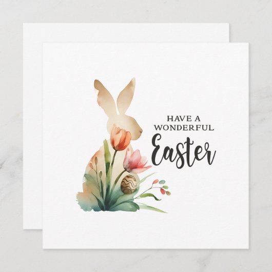 Fijn Pasen Feestdagenkaart (Voorkant / Achterkant)