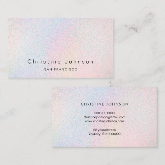 fijn pastel FAUX iriserend effect Visitekaartje (Voorkant / Achterkant)