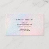 fijn pastel FAUX iriserend effect Visitekaartje (Achterkant)