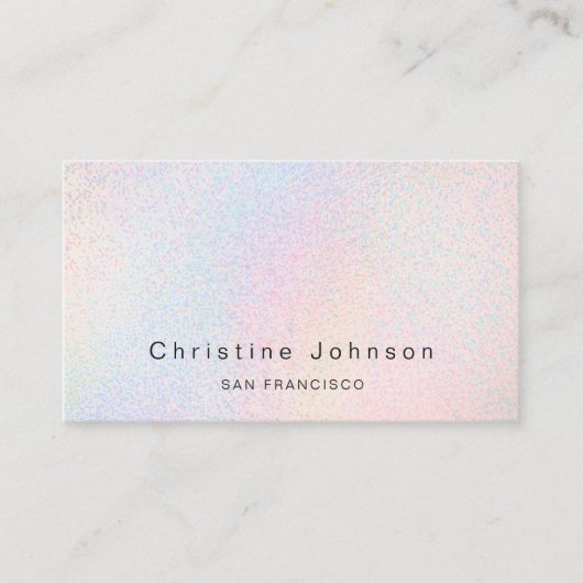 fijn pastel FAUX iriserend effect Visitekaartje (Voorkant)