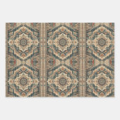 Fijn Perzisch Afghaans Tapijt Boho Motief Ramadan  Inpakpapier Vel (Voorkant 2)