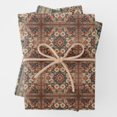 Fijn Perzisch Afghaans Tapijt Boho Motief Ramadan Inpakpapier Vel (In situ)